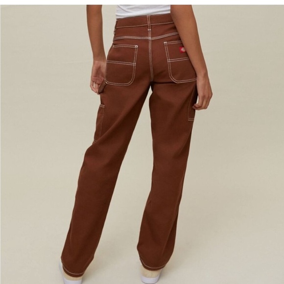 Dickies Straight Leg Contrast Stitching Jeans Burnt Orange 28 - Picture 1 of 10